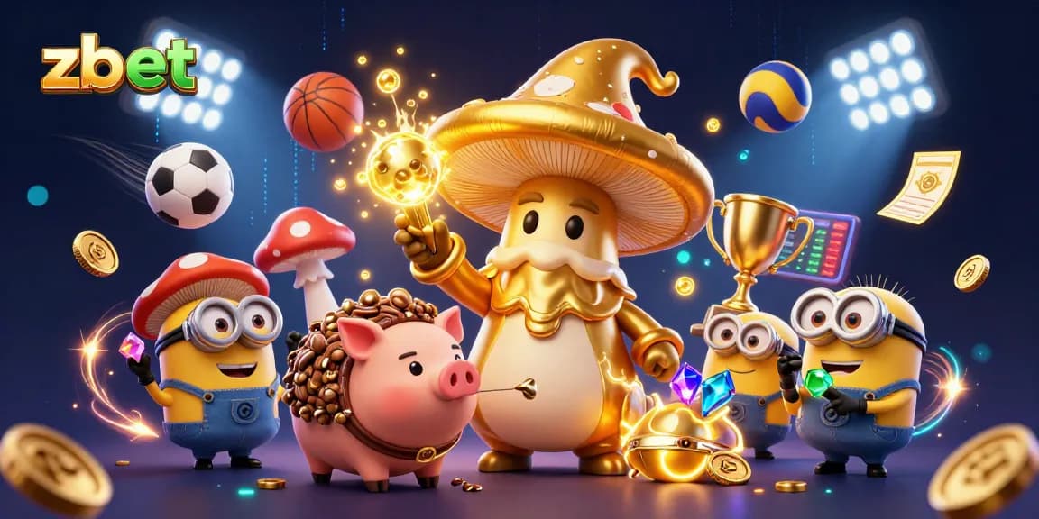 Experience the magic of zbet with 3D characters transforming the gambling scene into golden treasures.