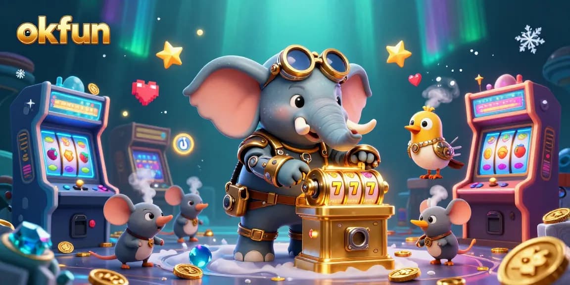 Spin the reels on okfun's engaging slot machine with a whimsical steampunk twist!