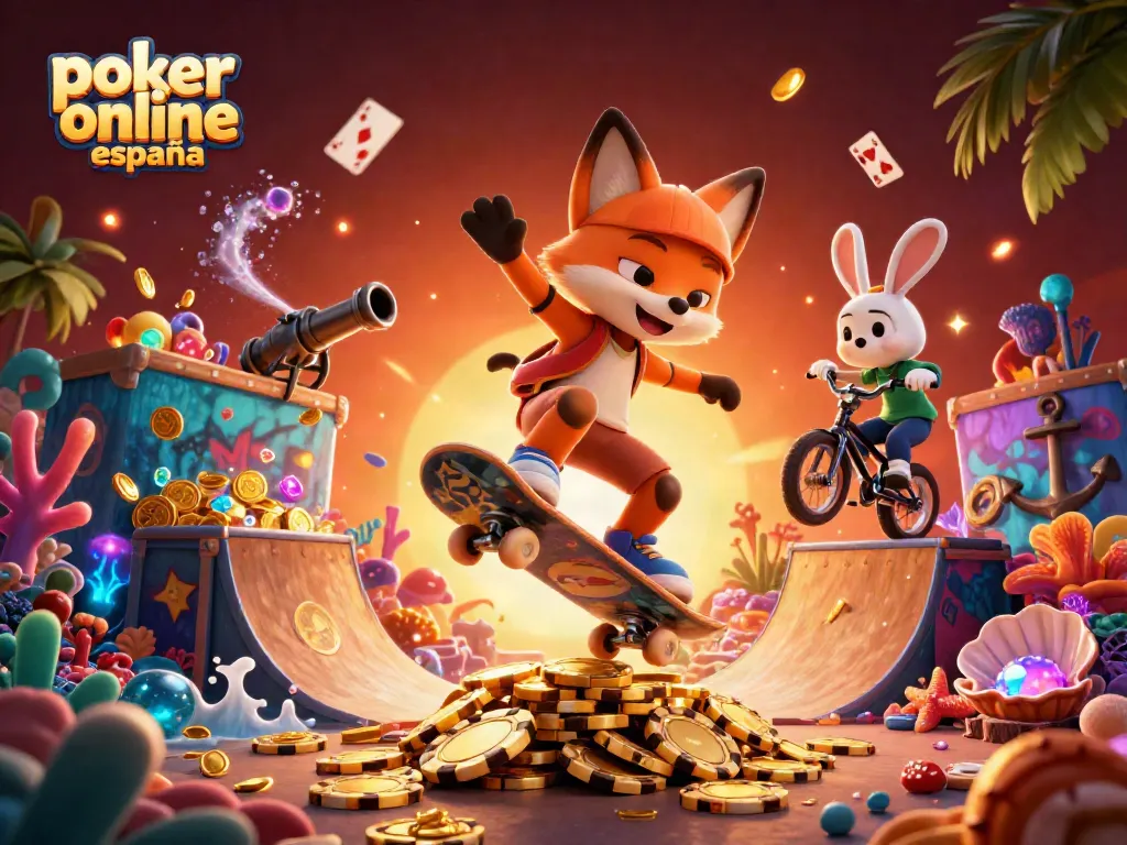 Juega al póker online España, explorando dinámicas de fichas doradas y acción competitiva en un ambiente vibrante.