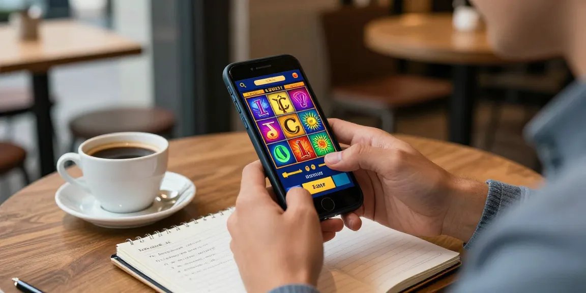 Engaging user experience with deposit tanpa minimal on mobile slot game in café.