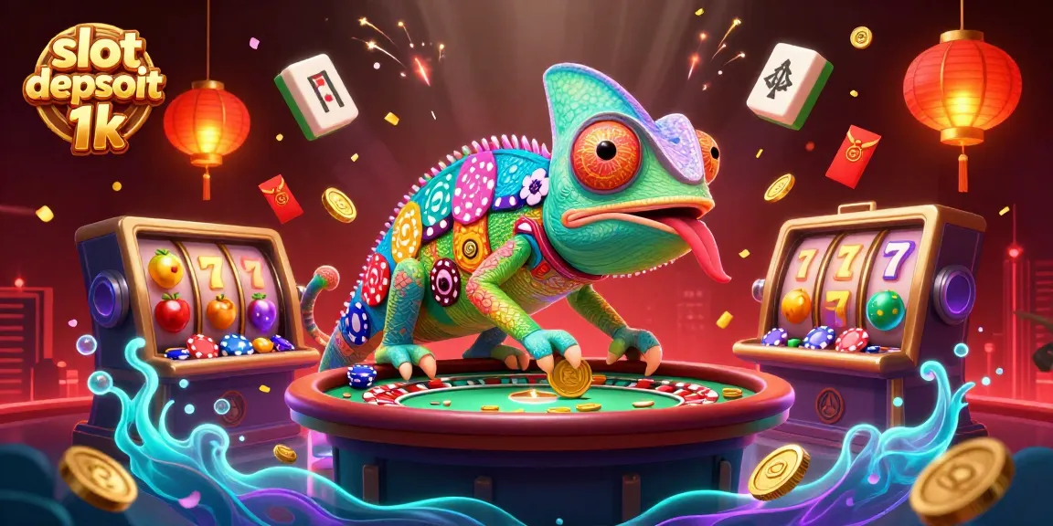 Experience the thrill of slot depsoit 1k in a vibrant casino scene, featuring dynamic characters and gameplay elements.