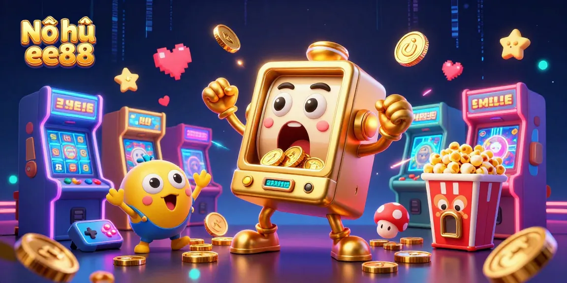 Spin the Nổ hũ ee88 slot machine and celebrate winning jackpots with exciting golden coins pouring out.