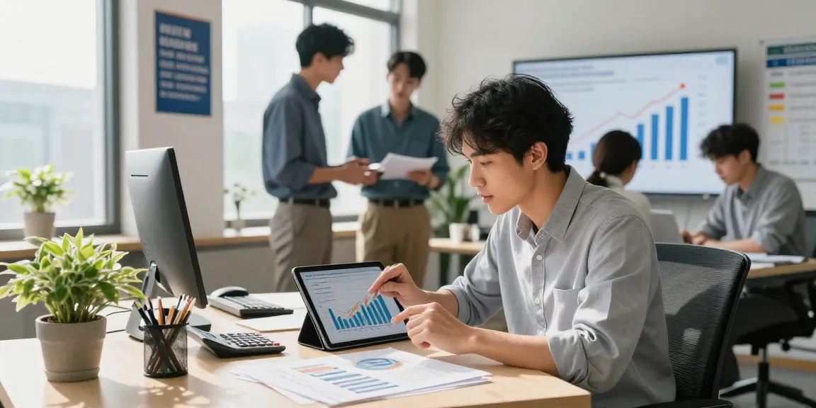 In a professional financial office, a business owner evaluates cash flow charts, exploring if a merchant cash advance is legit.
