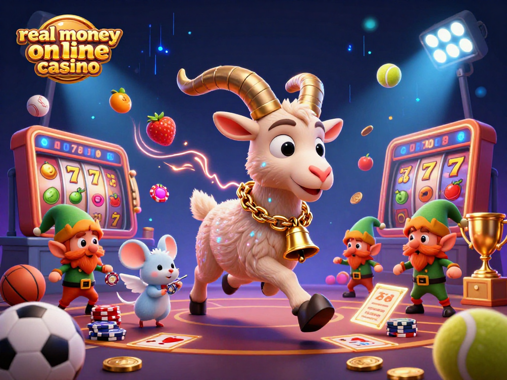 Experience the thrill of a real money online casino with a festive Krampus scene filled with lively characters and gaming elements.