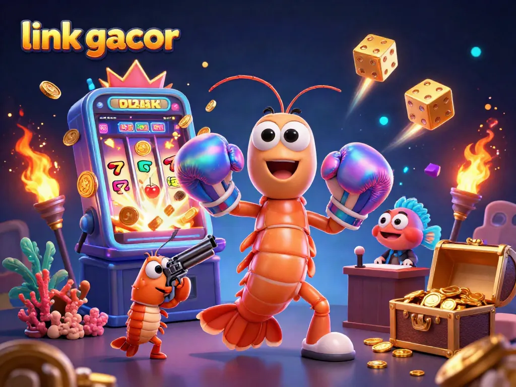 Experience the thrill with link gacor as the jackpot explosion dazzles players in this vibrant 3D illustration.