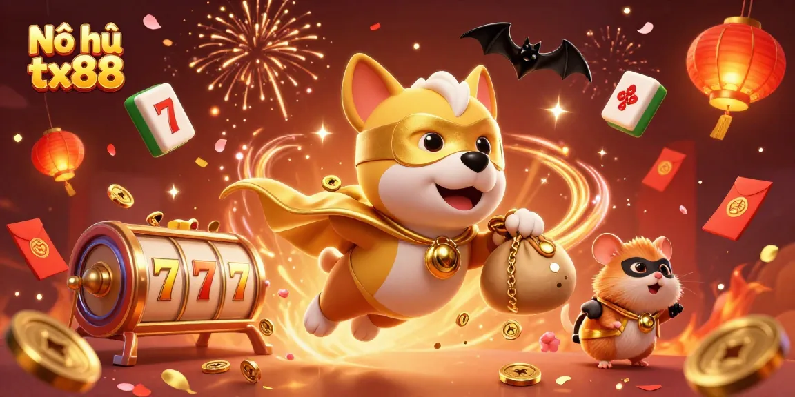 Spin and win massive jackpots with Nổ hũ tx88, featuring exciting 3D visuals and vibrant elements.