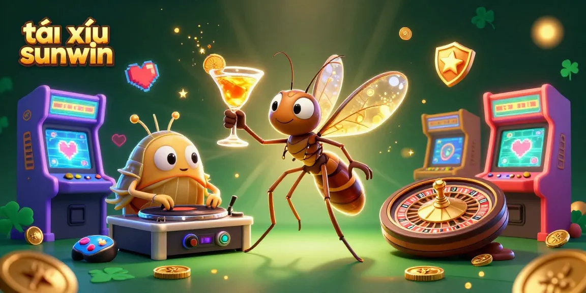 Engage with tài xỉu sunwin in this vibrant 3D illustration featuring a lively casino mascot and gaming elements.