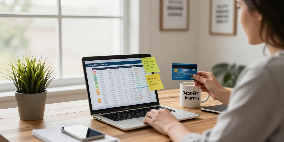 Explore credit-consolidation.ca/ with a person reviewing financial options in a cozy home office setting, showcasing tools for debt management.