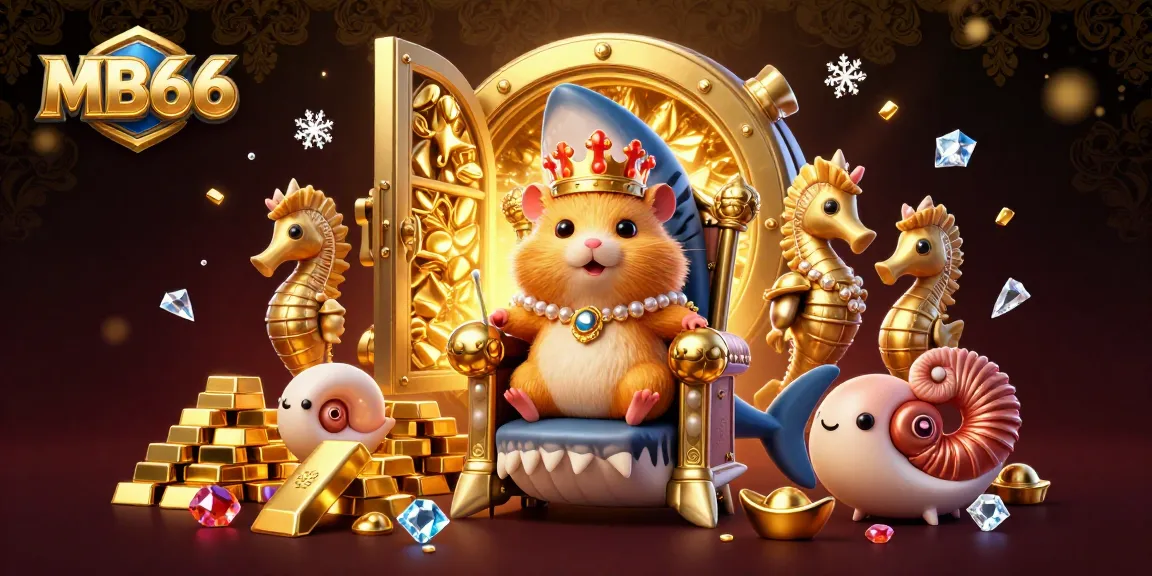 Engage with MB66's exciting gameplay featuring a golden hamster king and treasures in a vibrant casino atmosphere.