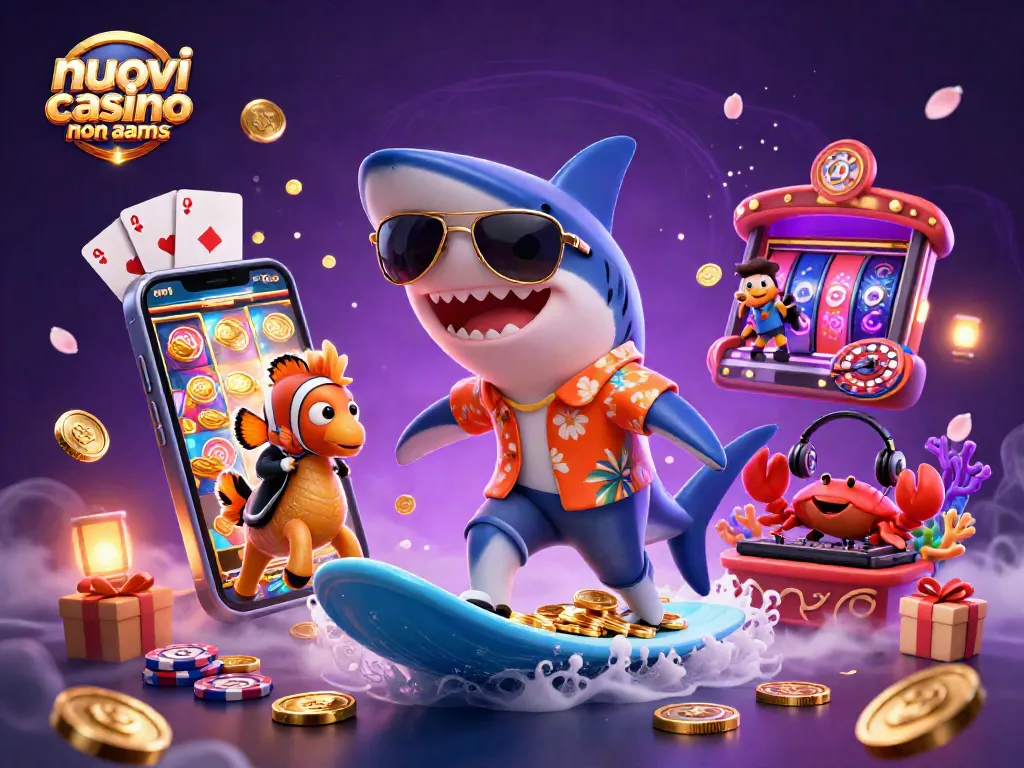 Scopri i nuovi casino non AAMS in un'illustrazione vivace e colorata.