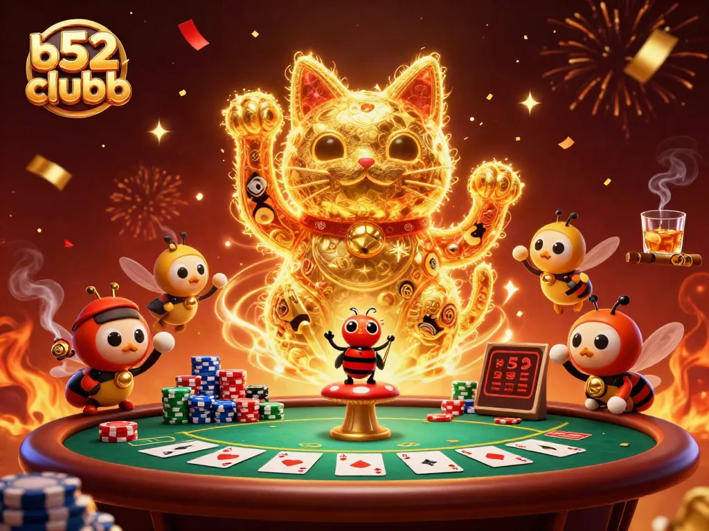 Join the excitement at b52clubb while indulging in vibrant casino fun with poker bets and magical elements!