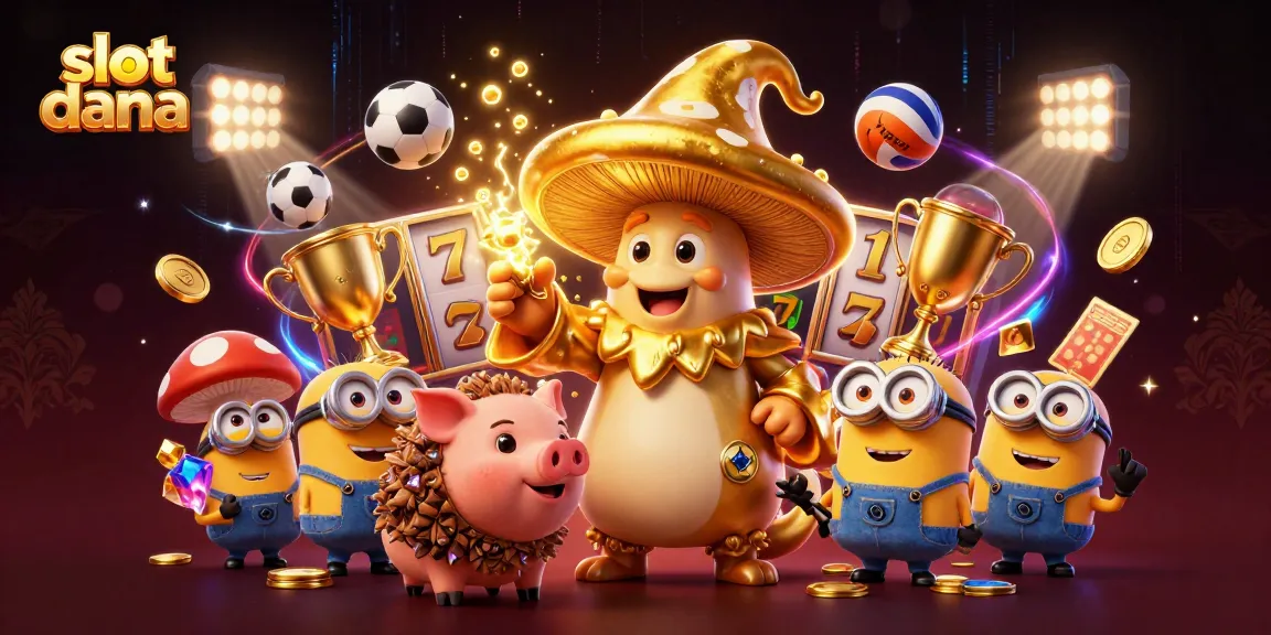 Spin to win at slot dana with golden wizard and treasure elements in dynamic casino scene