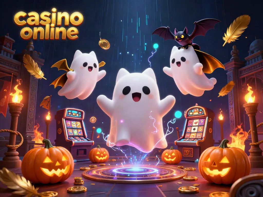 Disfruta del juego en un casino online con la magia de un gato fantasma y un murciélago vampiro.
