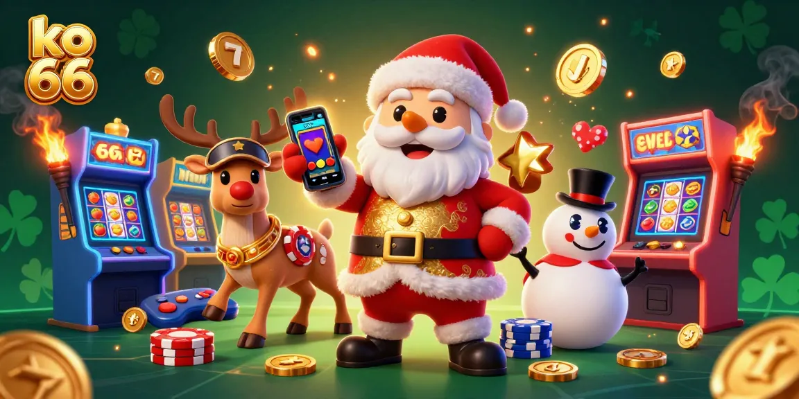 Play exciting slots with ko 66 as Santa and friends capture jackpot moments together.