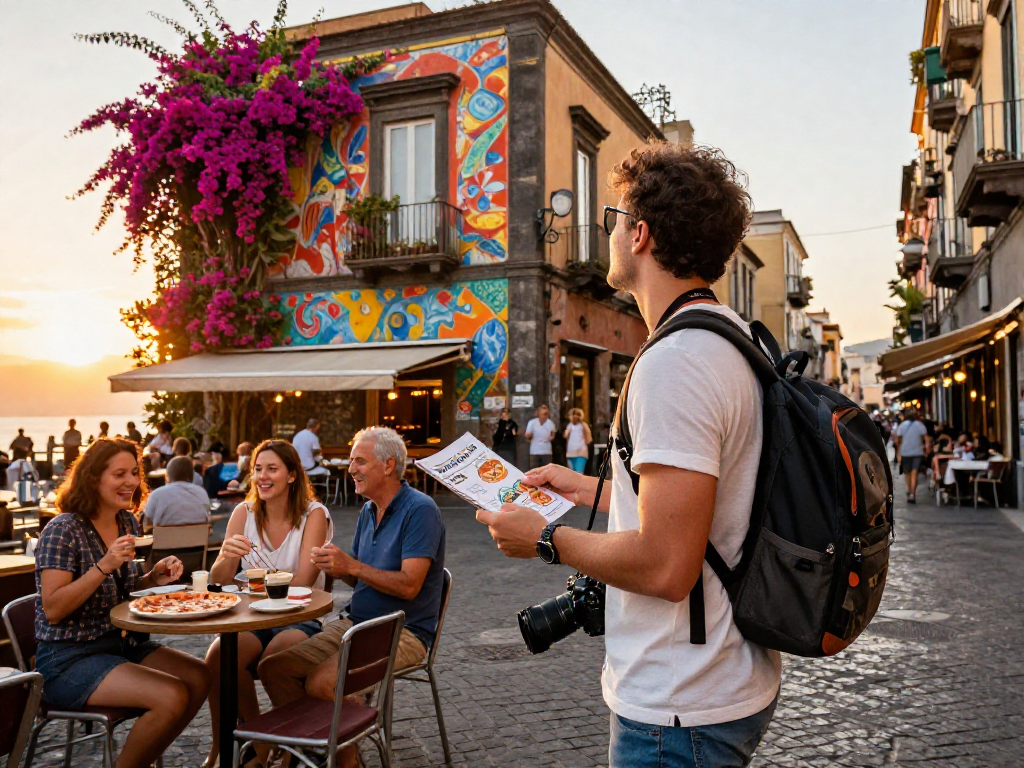 Experience lavowin daftar while savoring authentic Neapolitan cuisine in Naples' vibrant streets.
