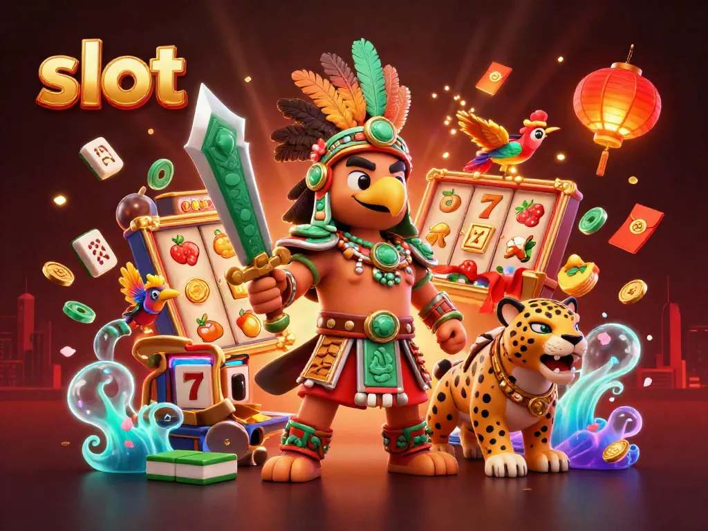 Spin slot machines alongside vibrant fantasy characters in a rich casino environment