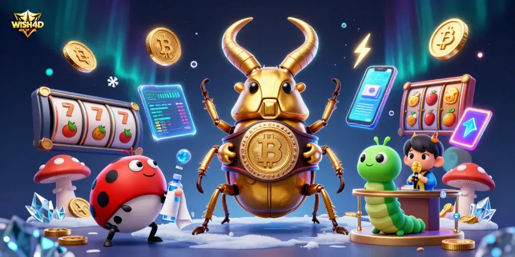 Engage in thrilling WISH4D gaming with dynamic characters and immersive slot elements.