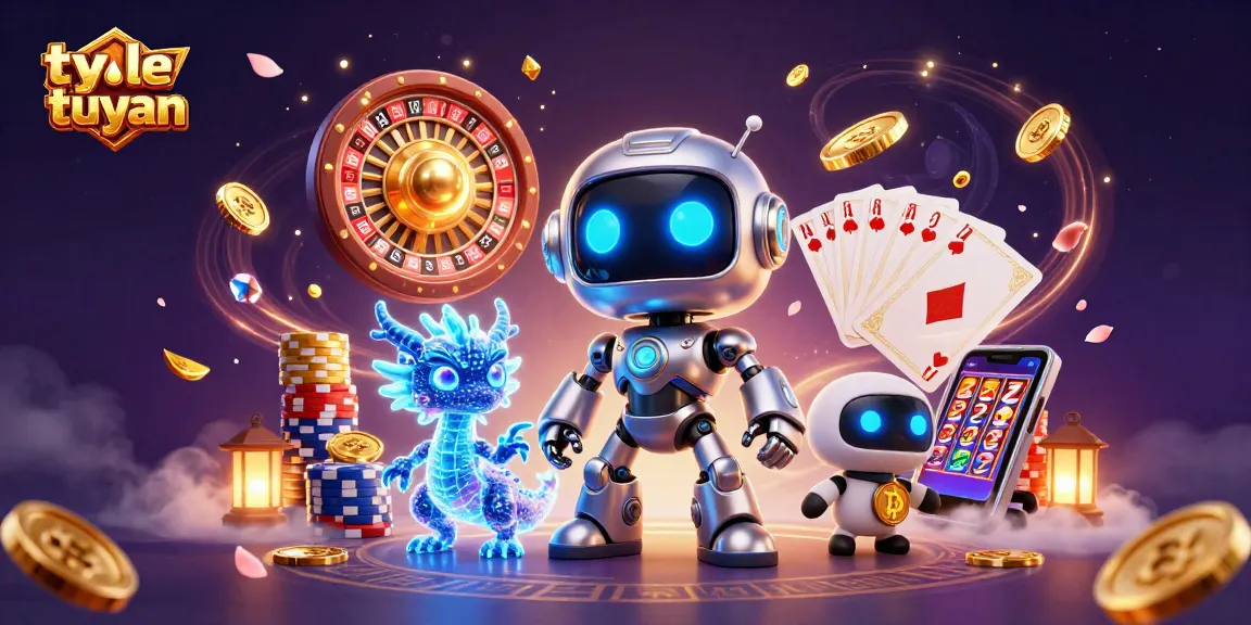 Experience thrilling moments with ty le truc tuyen as cyberpunk characters navigate a vibrant casino scene.