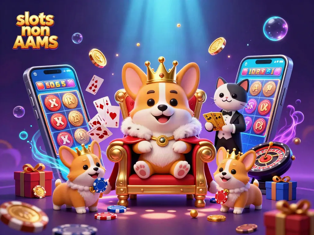 Gioca alle slot non AAMS con questo corgi reale e il suo maggiordomo in un casinò virtuale colorato.