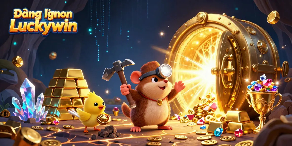 Engage in gaming excitement with Đăng nhập Luckywin, exploring vibrant treasure-filled scenes.