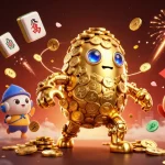 Engage in thrilling Đá Gà Fabet action with vibrant imagery of a golden golem and mythical elements.