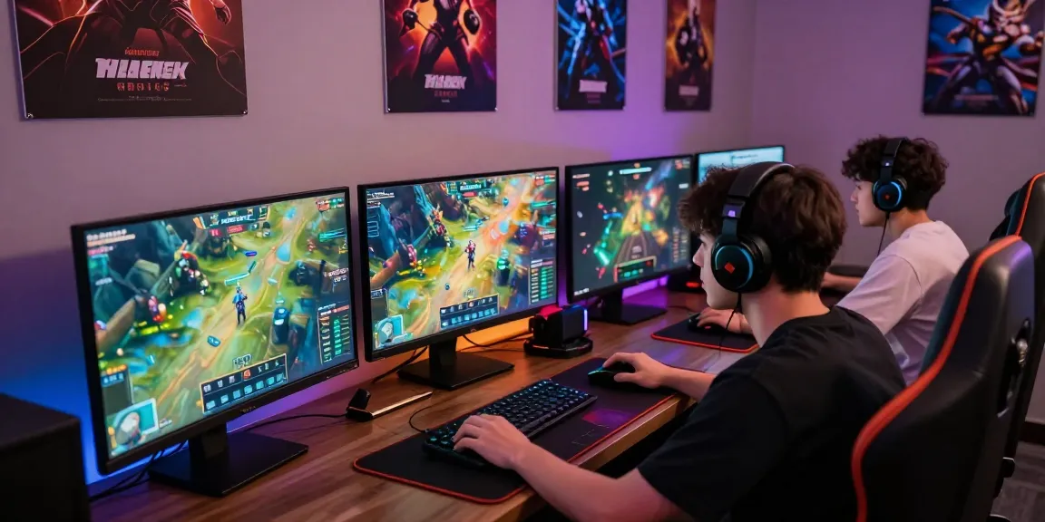 Engaged player in a dynamic gaming setup showcasing Yo88 experience.