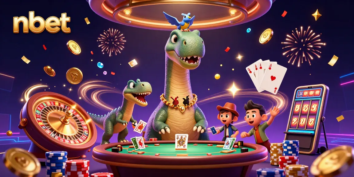 Experience the thrilling nbet scene with a vibrant 3D illustration of casino fun and excitement.