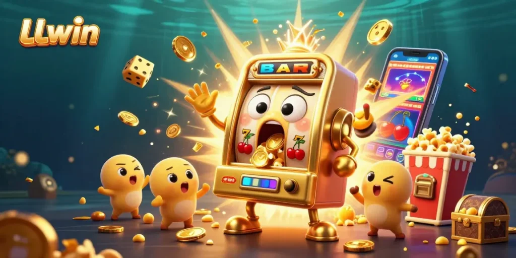 Experience LLwin's thrilling jackpots with vibrant slot machines and rich casino elements.