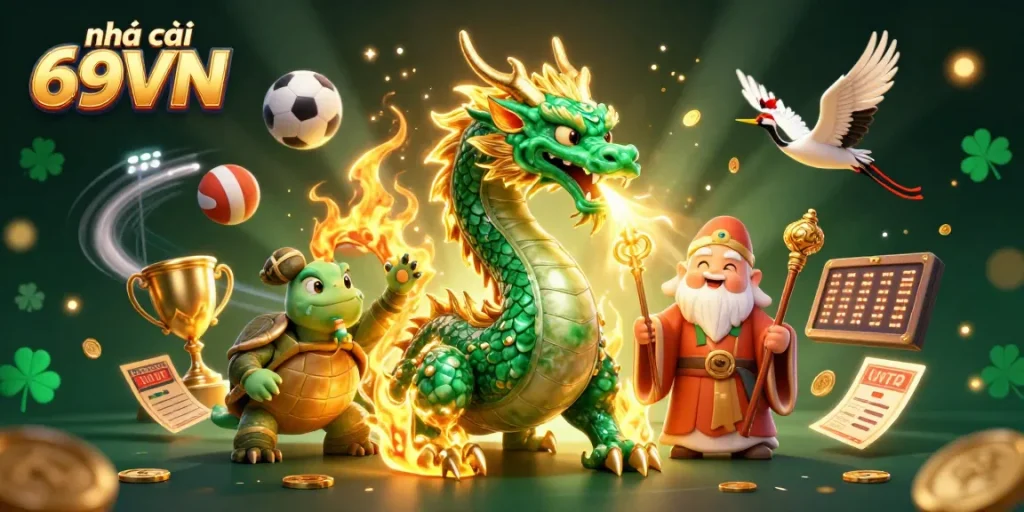 Engage with nhà cái 69VN and discover thrilling gaming adventures with a powerful emerald dragon.
